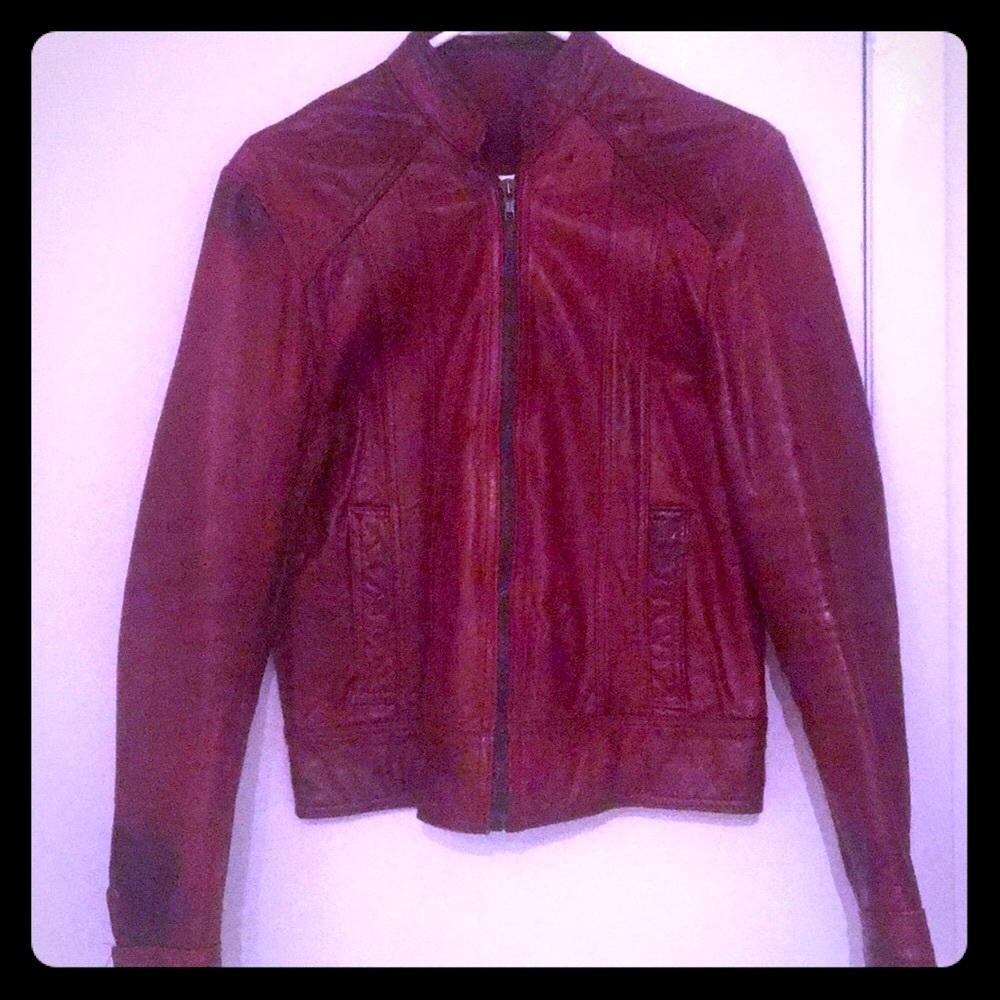 Women’s leather biker jacket vintage